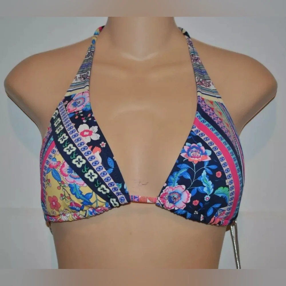 JOHNNY WAS Alaina Halter Triangle Bikini Top size S NWT $118